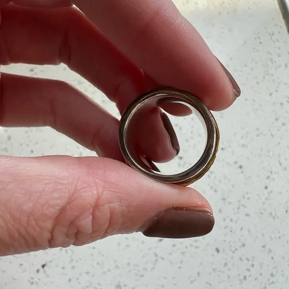 Silpada Elegant Silver and Gold Hammered Ring - Picture 5 of 7